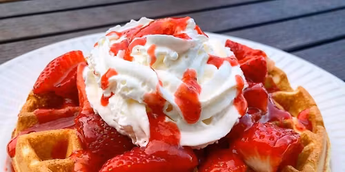 Strawberry Belgian Waffle Breakfast Buffet - all you can eat!