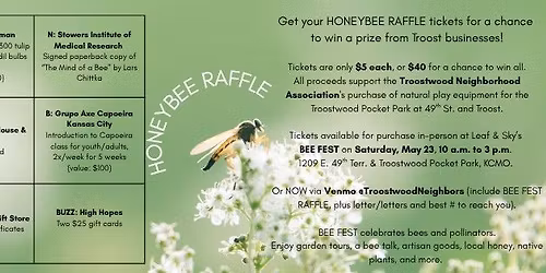 HONEYBEE raffle drawing at Bee Fest