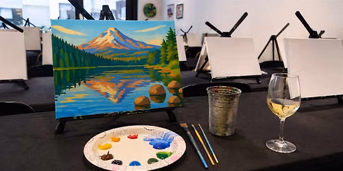 Paint & Sip in Eugene, Oregon  \u201cMt. Hood at Trillium Lake\u201d