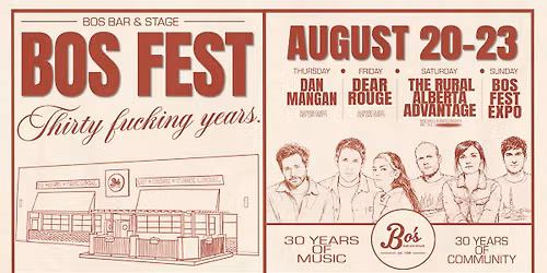 BO'S 30th ANNIVERSARY FESTIVAL — Bo's Bar and Stage