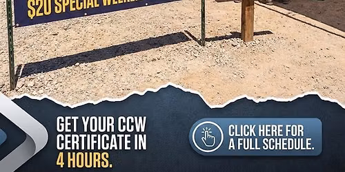 $20 Multi-state recognized Concealed Carry Permit Coming to lake havasu city! (Special weekend prici