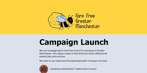 Fare Free Greater Manchester campaign launch