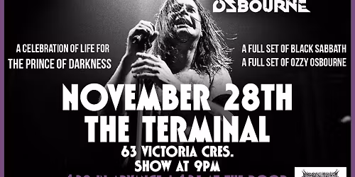 an Ozzy Osbourne celebration!  with Sack Blabbath!