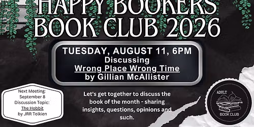 Happy Bookers Book Club - Wrong Place Wrong Time
