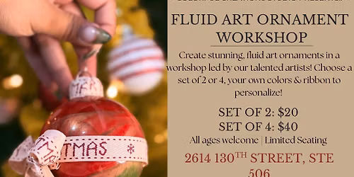 Fluid Ornament Workshop \ud83c\udfa8\ud83c\udf84