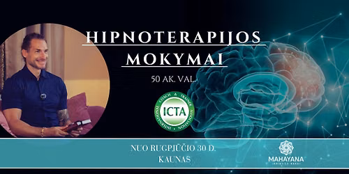 Hipnoterapijos mokymai su M. Driuku pagal ICTA