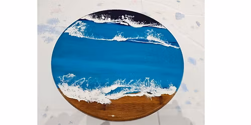 Coastal Lazy Susan Acrylic Painting & Resin Class