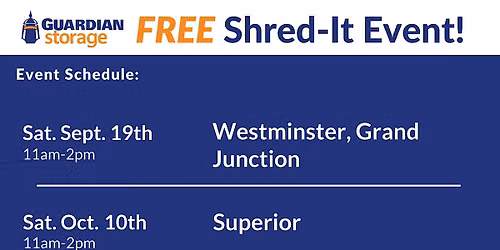 Guardian Storage Fall 2026 Shred-It Event