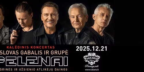 Kal\u0117dinis koncertas su \u010ceslovu Gabaliu ir grupe ''Pelenai''