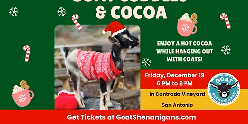 Goat Cuddles & Cocoa at In Contrada Vineyard & Kitchen