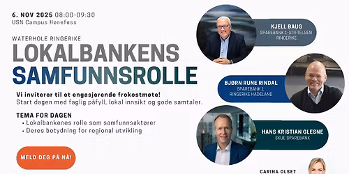 Waterhole Frokostm\u00f8te - Lokalbankens samfunnsrolle