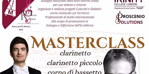 MASTERCLASS clarinetto, clarinetto piccolo, corno di bassetto, musica da camers