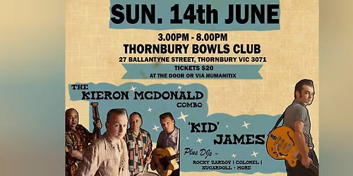 Kid James & The Kieron McDonald Combo at The Thornbury Bowls Club 