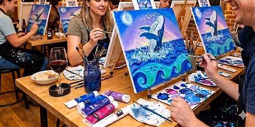 Winter Whale Paint and Sip at Hotel Victor