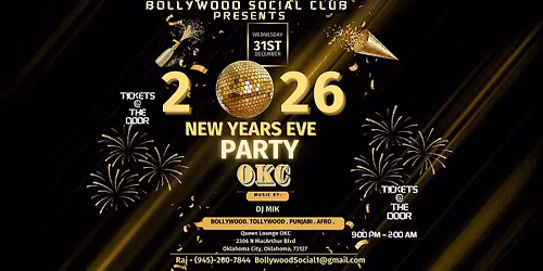 NYE 2026 Bollywood Night Oklahoma