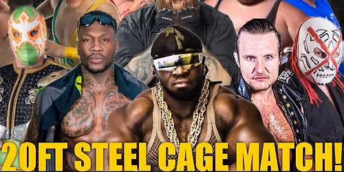 AMERICAN WRESTLING EPW ELLESMERE 20FT STEEL CAGE MATCH!