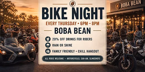 Thursday Night Bike Night @Boba Bean Concord 