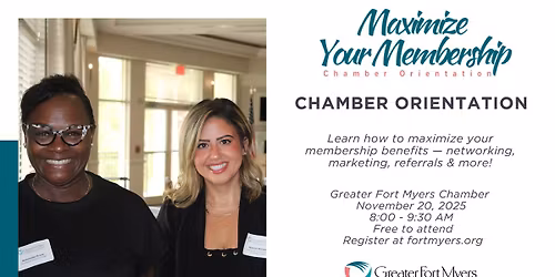Maximize Your Membership: Chamber Orientation on November 20th