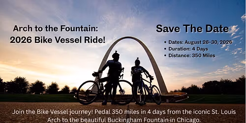 Bike Vessel ride St. Louis to Chicago 2026