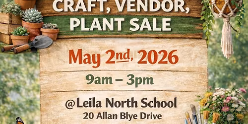Leila North Craft, Vendor, Bake and Plant Sale 