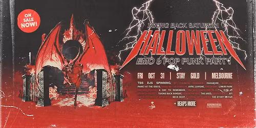 Taking Back Saturday Halloween: Emo & Pop Punk Party - Melbourne