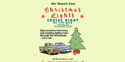 Christmas Lights \u2728 Classics Cruise Night