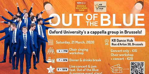 Oxford's Out Of The Blue a cappella group live in Brussels