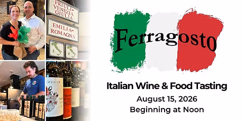 Ferragosto Italian Wine and Food Tasting 2026