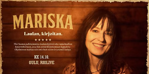 Mariska: Laulan, kirjoitan \/ LOPPUUNMYYTY