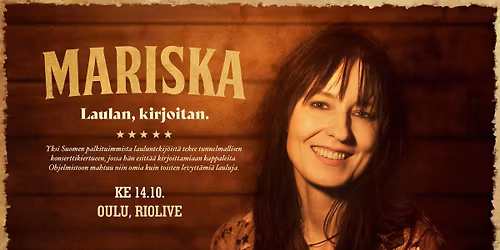 Mariska: Laulan, kirjoitan