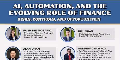 AI, Automation, and the Evolving Role of Finance: Risks, Controls, and Opportunities