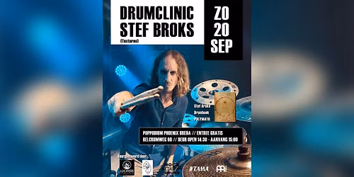 Drumclinic van Stef Broks | Drummer van Textures | Gratis entree!