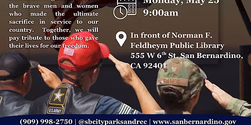City of San Bernardino Memorial Day