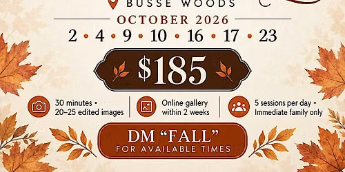Fall Family Photo Mini Sessions at Busse Woods