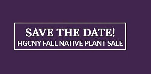 2026 HGCNY FALL NATIVE PLANT SALE - DAY 1!