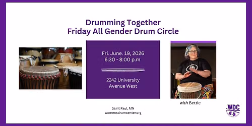 Friday Drum Circle: Drumming together