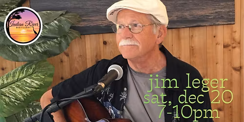 Jim Leger at IRD, Saturday, December 20, 7-10 pm