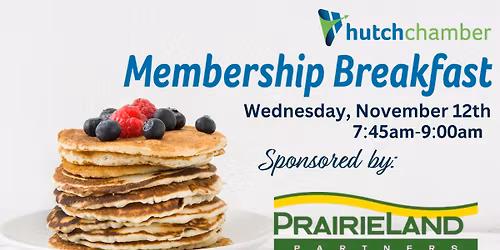 November Chamber Membership Breakfast- Sponsored by PrairieLand Partners