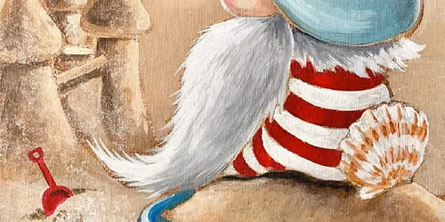 Beachcomber Gnome Canvas Paint and Sip