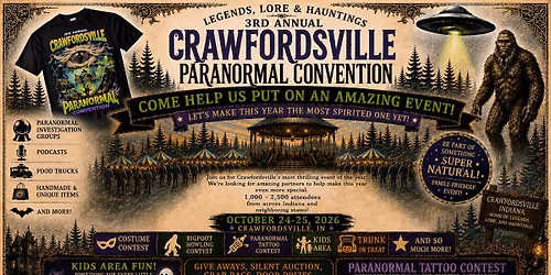 3rd Annual Crawfordsville Paranormal Convention