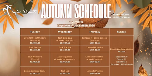 AUTUMN SEASON START - Zouk & Lambada at Inflow!