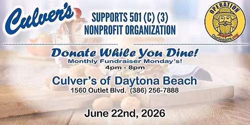 Culver's Fundraiser - June 2026