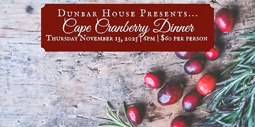 Cape Cranberry Chefs Dinner
