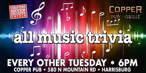 All Music Trivia at Copper Pub and Grille - Harrisburg