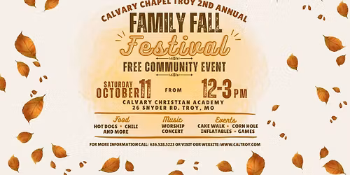 Family Fall Festival | Calvary Chapel Troy