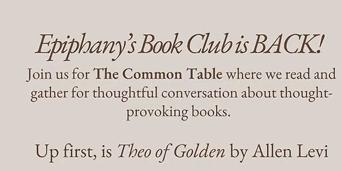 Epiphany Book Club- The Common Table