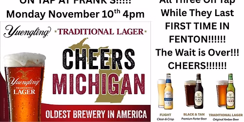 Yuengling On Tap at Frank's!!!!!!!!!!