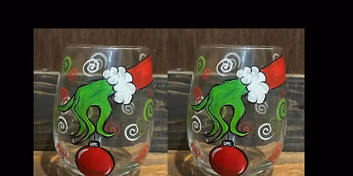Grinchy Wine Glass Paint Night and Dinner- Angelo's