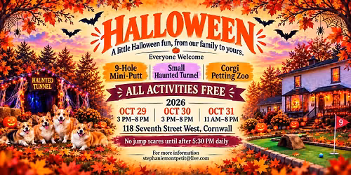 \ud83d\udc3e\u26f3\ud83d\udc7b FREE Halloween Mini Putt, Haunted Tunnel & Corgis! | Cornwall \ud83d\udc7b\u26f3\ud83d\udc3e