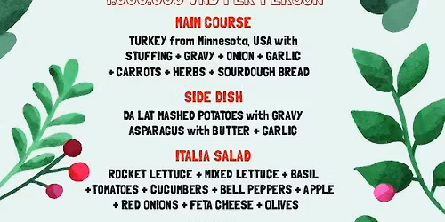Christmas Turkey Feast - Saturday, December 20, 2025